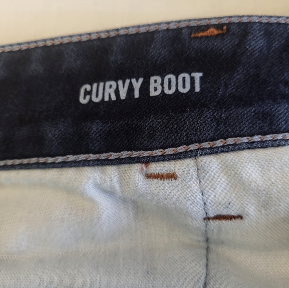 Banana Republic Curvy Fit Mid-Rise Bootcut Dark Wash Denim Blue Jeans size 31 - Picture 4 of 11